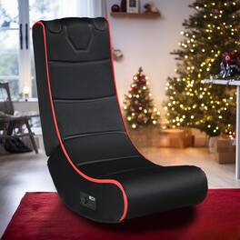 GOODSILO - Foldable Gaming Chair with Onboard Speakers - Immersive Audio & Comfortable Seating - Black+Red