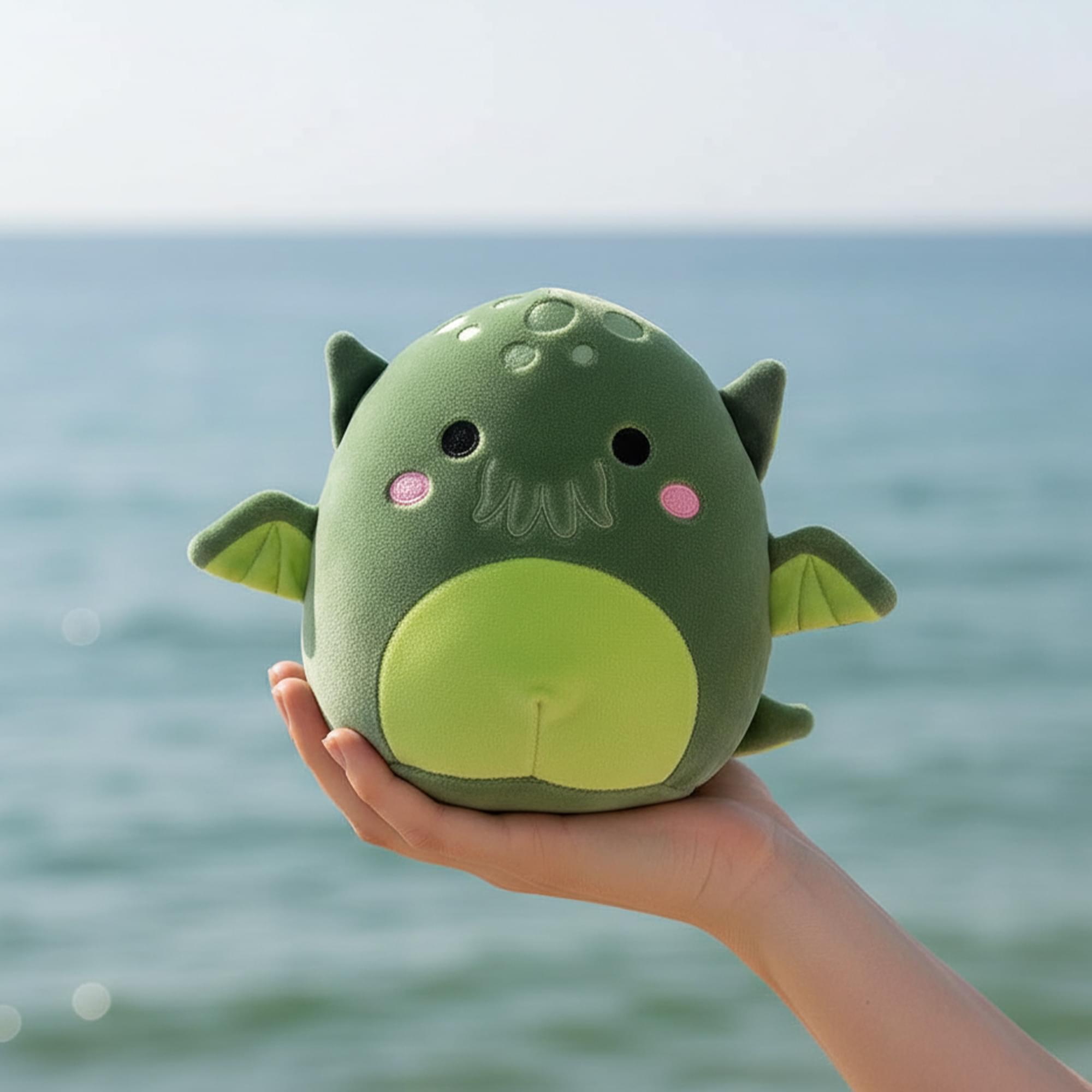 Alt View 5. Kellytoy - Squishmallows 8 Inch Plush | Noro The Cthulhu - Green.