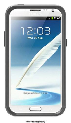 Front Standard. OtterBox - Commuter Series Case for Samsung Galaxy Note II Cell Phones - Glacier.