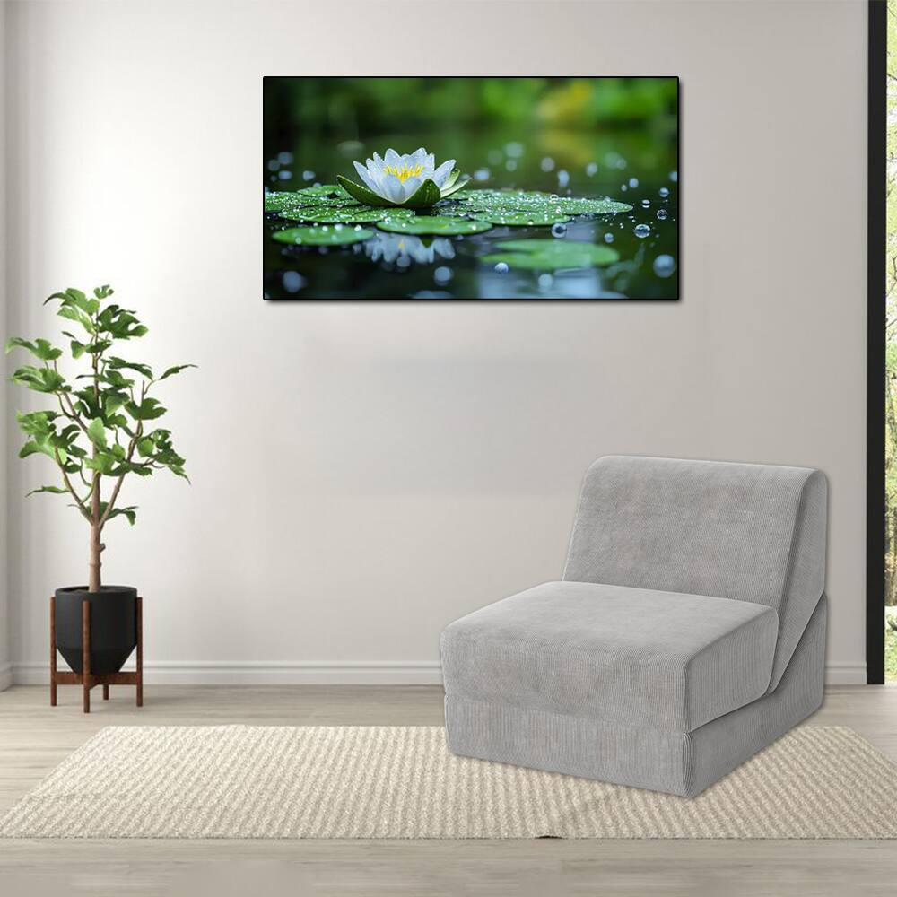 Front. Hivvago - 3-in-1 Convertible Folding Sofa Bed with Removable Washable Cover - Gray.