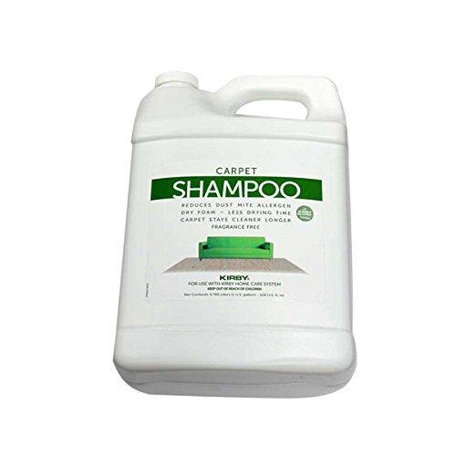 CARPET SHAMPOO  
REDUCES DUST MITE ALLERGEN  
DRY FOAM - LESS DRYING TIME  
CARPET STAYS CLEANER LONGER  
FRAGRANCE FREE  

KIRBY  
FOR USE WITH KIRBY HOME CARE SYSTEM