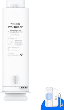 Waterdrop - WD-G5P500-CF Filter, Replacement for WD-G5P500 Undersink Reverse Osmosis System, 6-month Lifetime - White