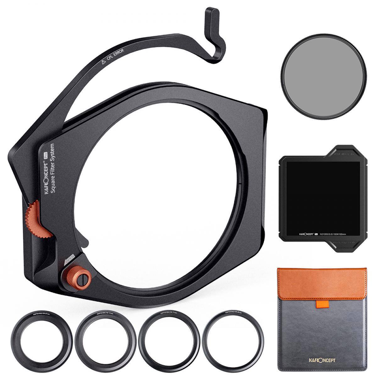 K&F Concept - KF Concept X Pro Square Filter Holder System with CPL, ND1000