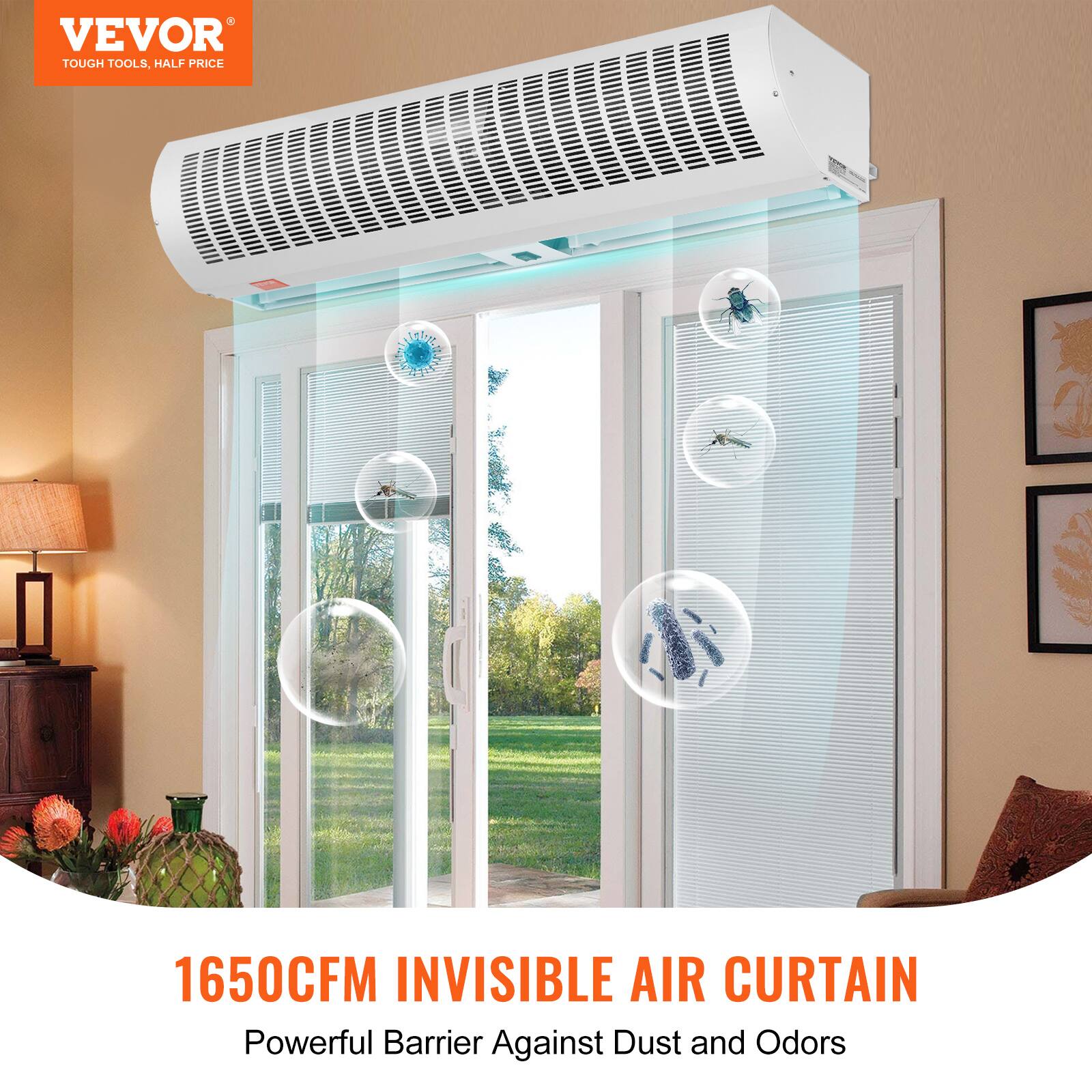 VEVOR TOUGH TOOLS, HALF PRICE

1650CFM INVISIBLE AIR CURTAIN
Powerful Barrier Against Dust and Odors
