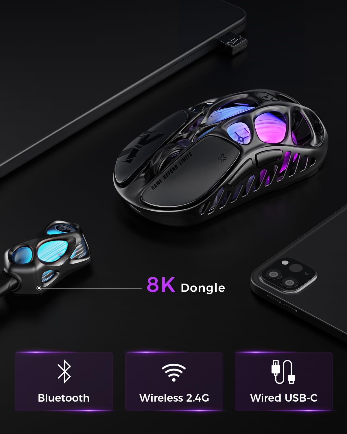 84 LIMITS BEYOND GAME + 8K Dongle Bluetooth Wireless 2.4G Wired USB-C