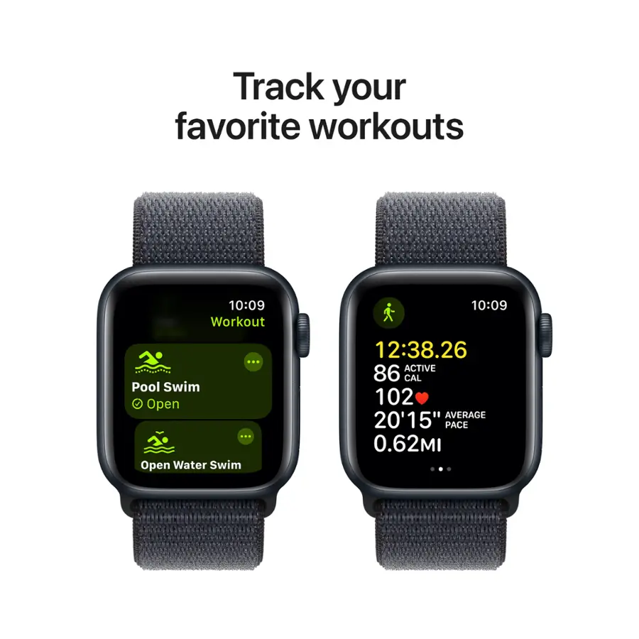 Track your favorite workouts.

10:09 Workout: Pool Swim

Open Water Swim
10:09 12:38.26 ACTIVE 86 CAL 102  1 AVERAGE 20'15" PACE 0.62MI