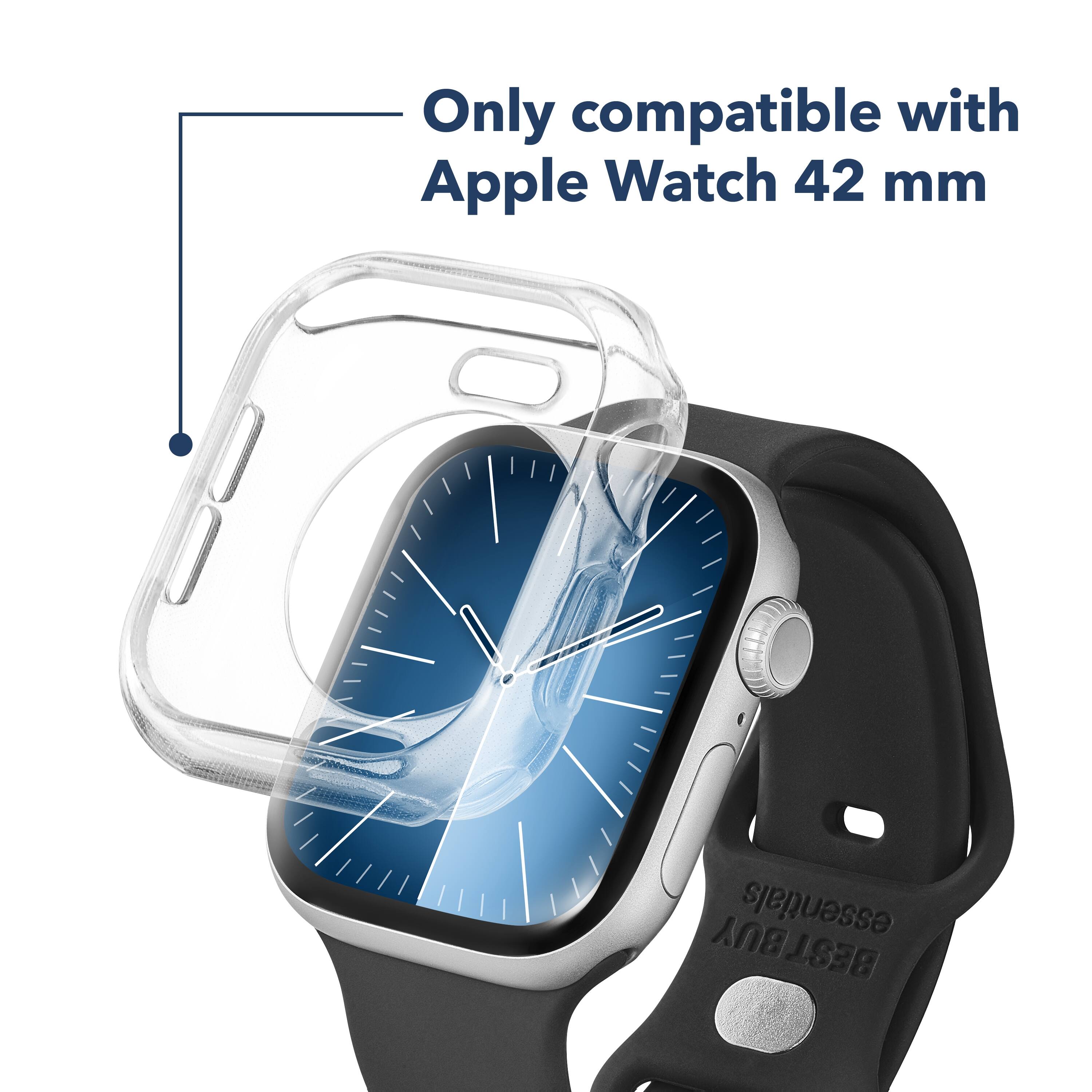 The text on the image reads, "Only compatible with Apple Watch 42 mm."