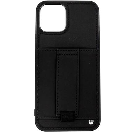 Front. Walli Cases - Lights Out Phone Case with Wallet and Finger Strap for iPhone 16 Plus - Lights Out.