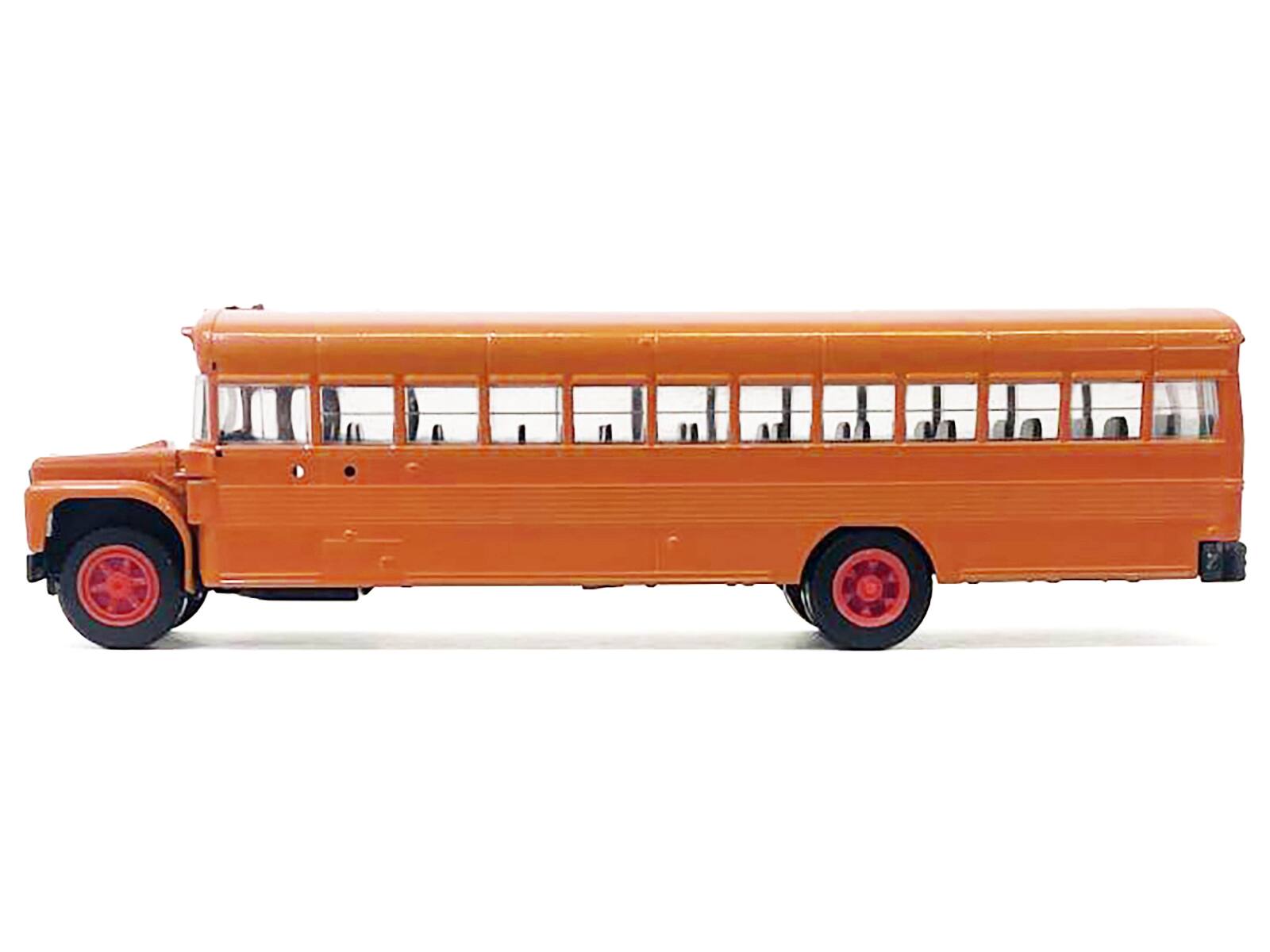 Angle. Promotex - School Bus Orange 1/87 (HO) Plastic Model by Promotex - Orange.