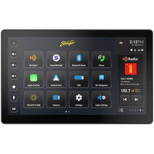 Stinger - 12.8” Android Auto/Apple CarPlay Bluetooth Digital Media Receiver - Black