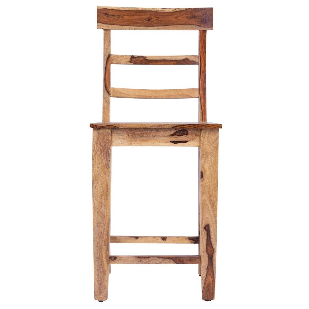 Back. Porter Designs - Taos Solid Sheesham Wood Counter Chair - Natural.