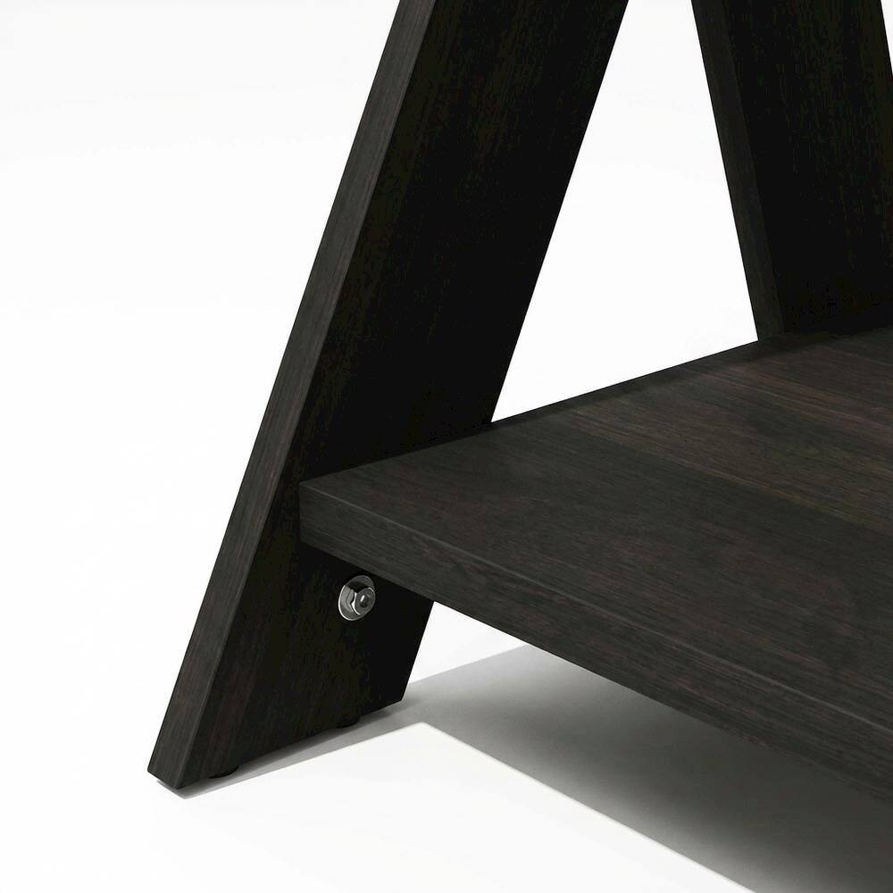 Alt View 2. FurniFact - Black espresso end table with sleek surface and versatile design - Black Espresso.