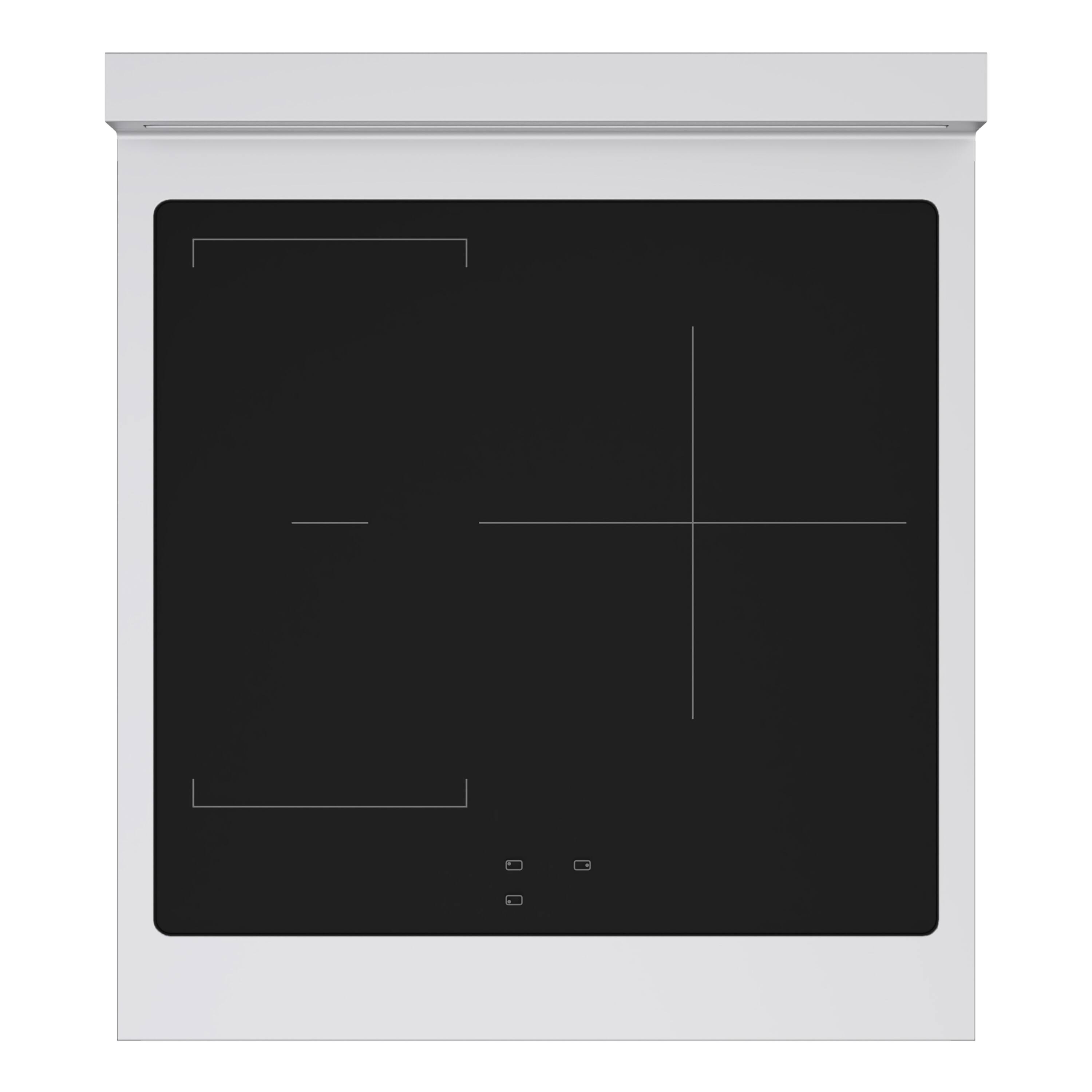 Alt View 11. ZLINE - Autograph 24 in. 3.2 cu. ft. Marino Freestanding Induction Range with 3 Burners and Black Accents with White Door - White Matte.