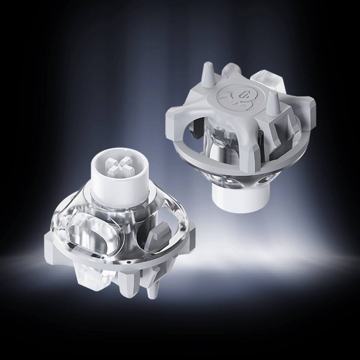 Back. GravaStar - GravaStar UFO Magnetic Hall Effect Gaming Switches Hot-Swappable Contactless Switches with 100M+ Lifespan Silver 10pcs - Silver.