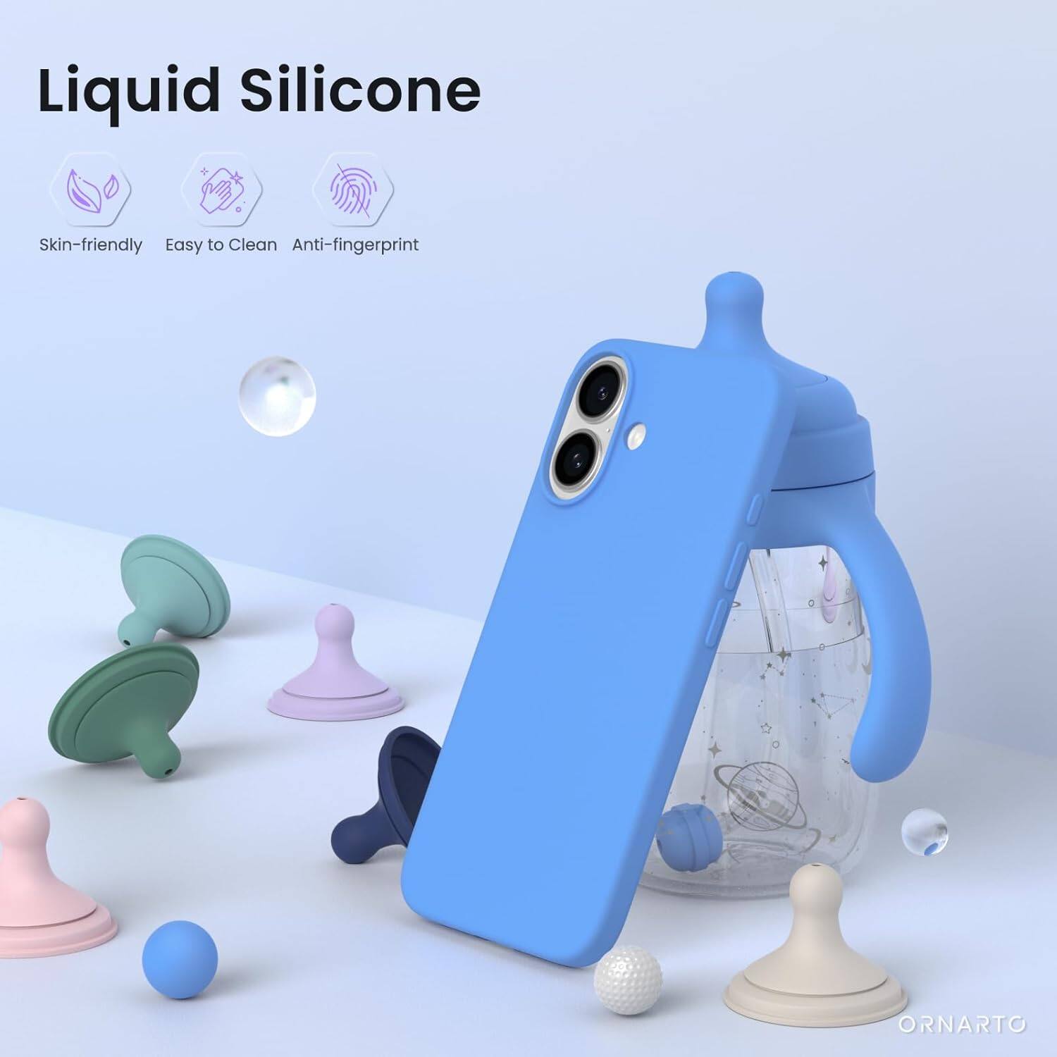Liquid Silicone Skin-friendly Easy to Clean Anti-fingerprint ORNARTO