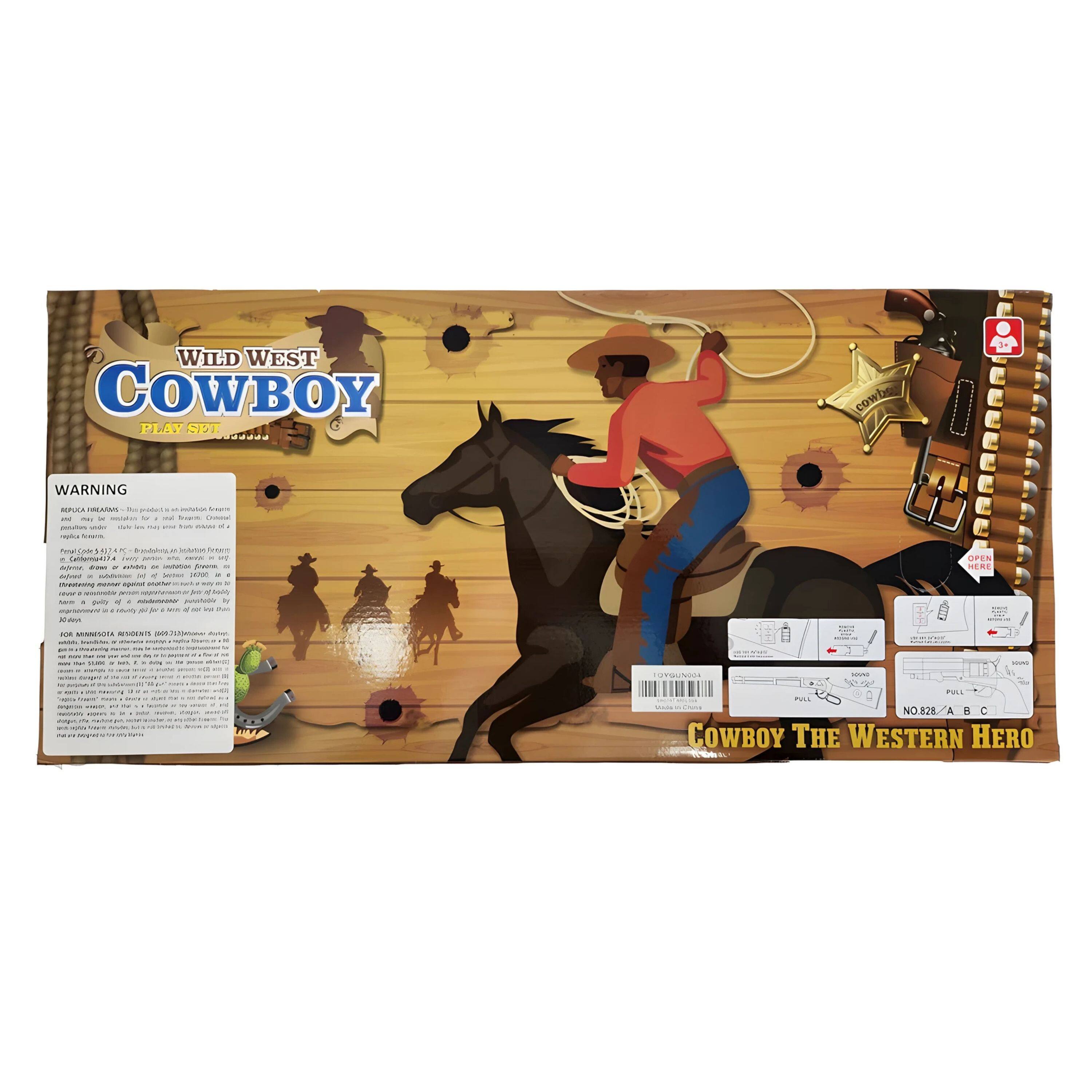 WILD WEST COWBOY PLAY SET

WARNING
RIPUJAHAM - This product is an assembly game. Do not swallow small parts. Keep out of reach of children. Choking hazard - small parts. Not for children under 3 years.

COWBOY The Western Hero

OPEN HERE

NO. 328 A B C