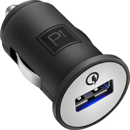 Front. Platinum™ - Quick Charge Car Charger - Black.