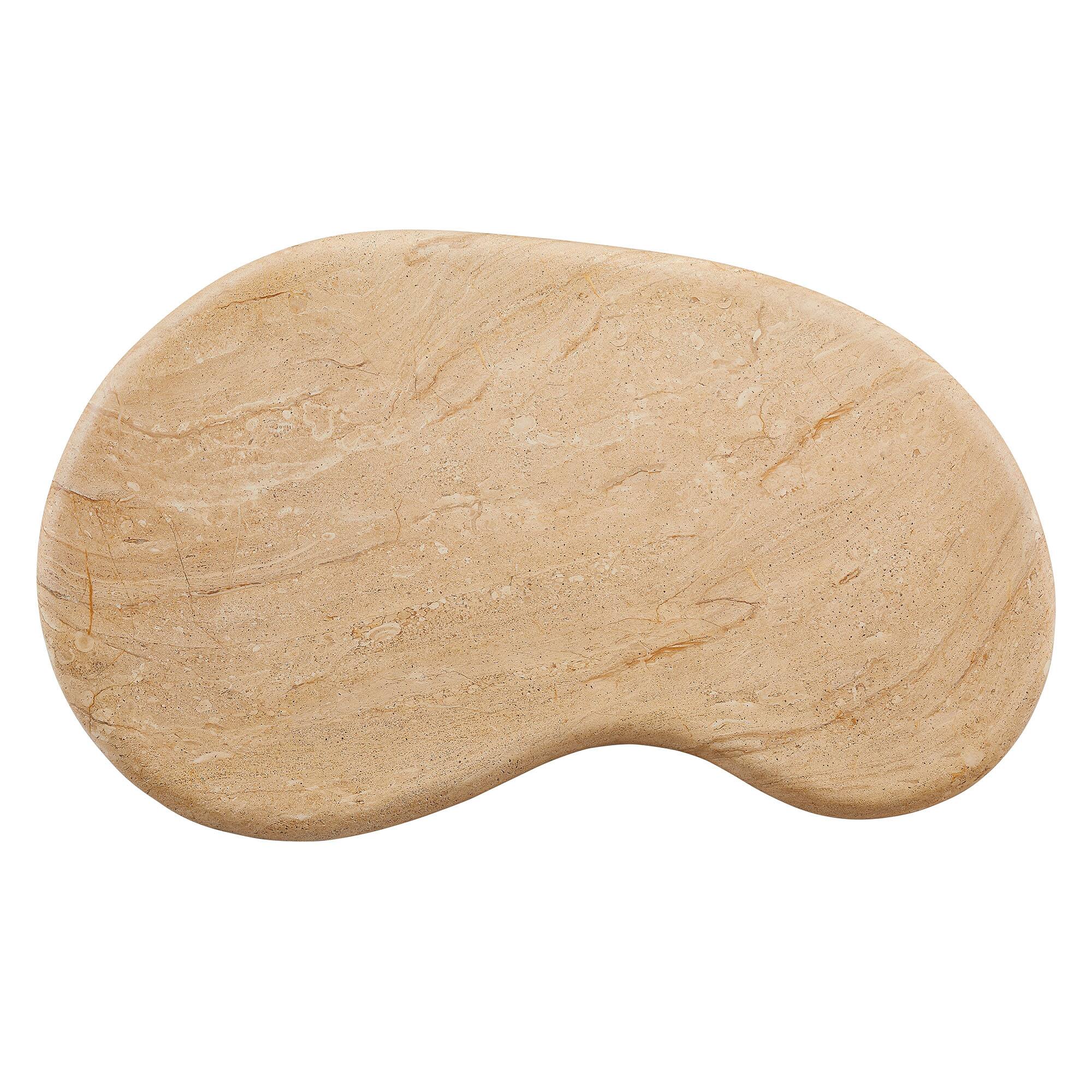 Alt View 9. Modway - Elowen Indoor - Outdoor Patio Textured Faux Travertine Coffee Table by Modway - Travertine.