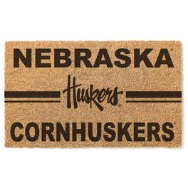 Jardine - Nebraska Huskers 18" x 30" Team Logo Doormat - Brown