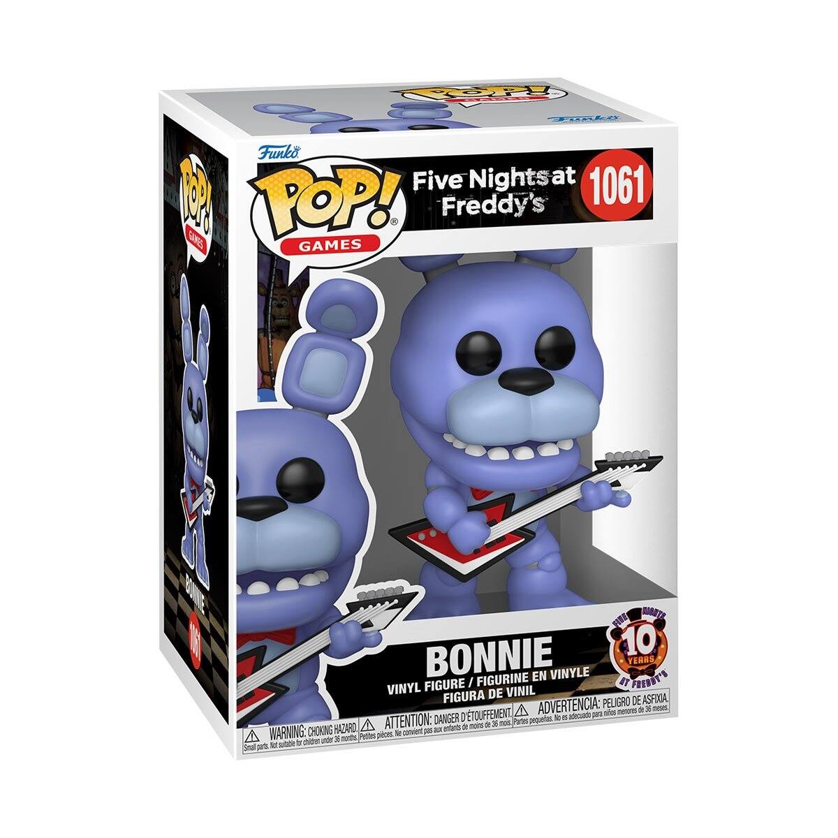 Funko POP! Five Nights at Freddy's 1061 GANS POP! Freddy's GAMES FARE BARZE BONNIE 10 YEARS FIGURINE EN VINYLE FIGURE / AT VINYL DE VINIL FIGURA PELIGRO DE ASFIXIA ADVERTENCIA: DANGER pequertes - a adequado HAZARO A ATTENTION: - enternts oR mom di 3 moi Partes WARNING: CHOKING Petites peces