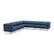 Front. Burrow - Contemporary Range 7-Seat Sectional - Navy Blue.