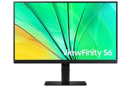 Samsung - ViewFinity 24" S6 (S60D) QHD HDR10 High Resolution Monitor with Easy Setup Stand (HDMI, DisplayPort, USB) - Black