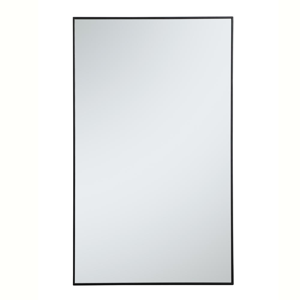 Alt View 8. Elegant Decor - Metal frame rectangle mirror 36 inch in Black - Black.