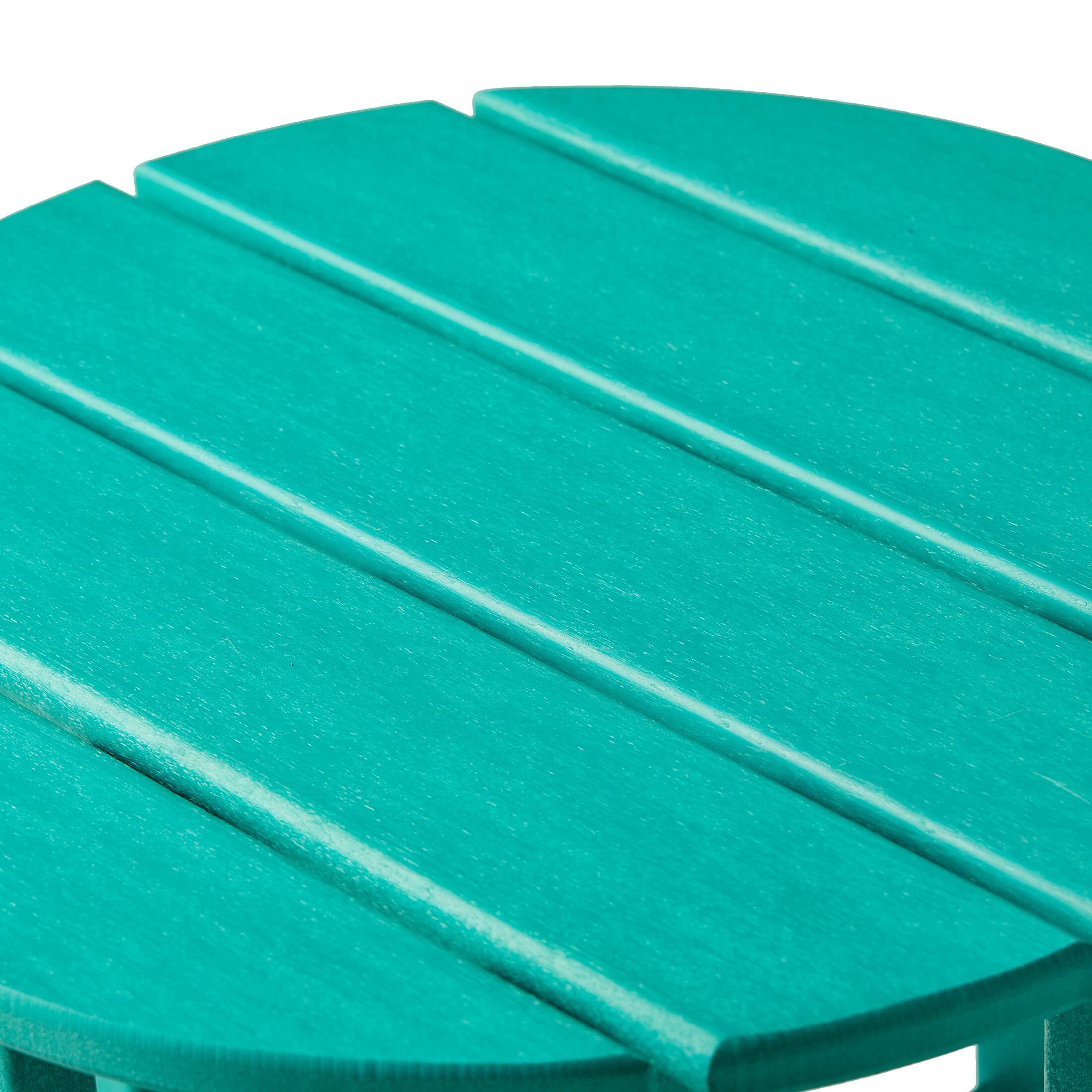 Alt View 4. WestinTrends - WestinTrends Dylan Adirondack Round Outdoor Side Table - Turquoise.