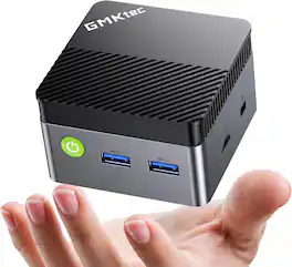 GMKtec - Mini PC N5105, 8GB RAM 128GB Hard Drive Desktop Computer, Dual HDMI 4K, DDR4, WiFi, RJ45 Ethernet, BT4.2 & Coolin