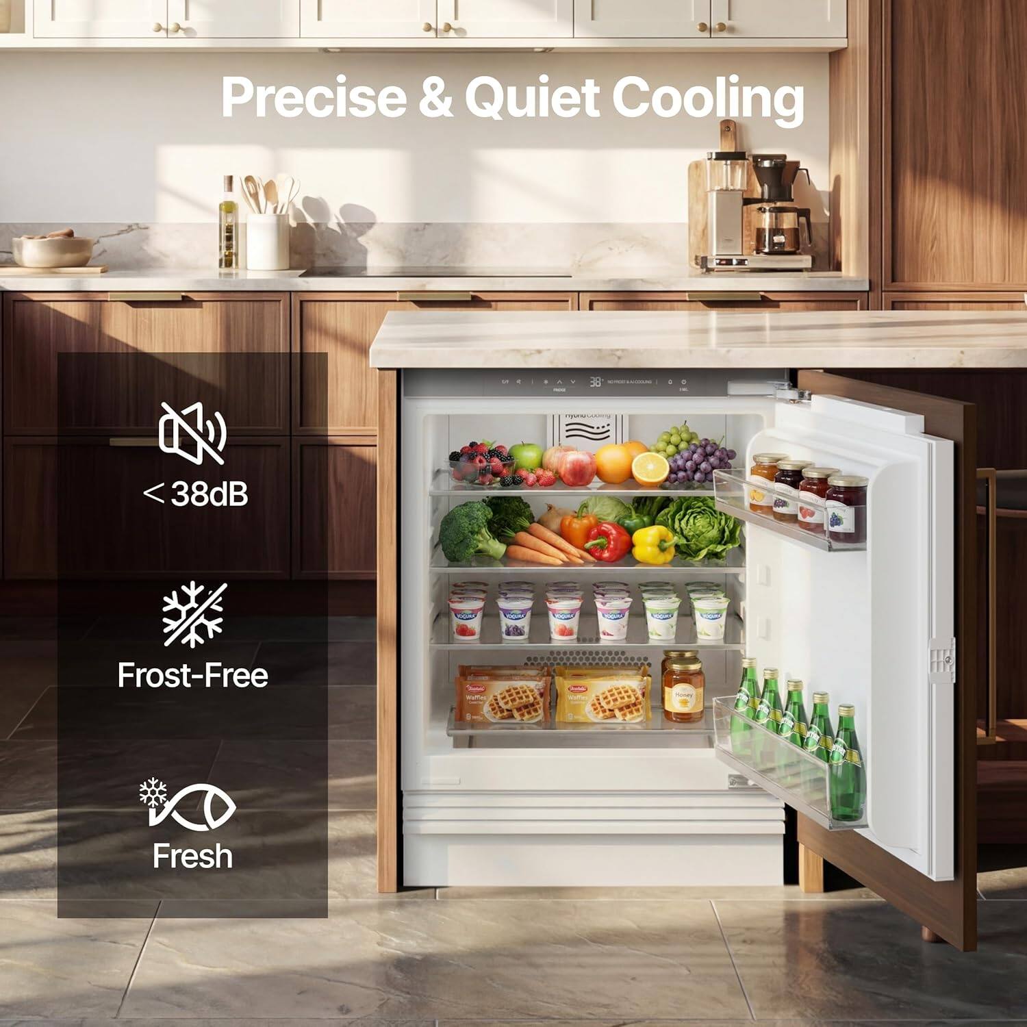 Precise & Quiet Cooling  
< 38dB  
Frost-Free  
Fresh