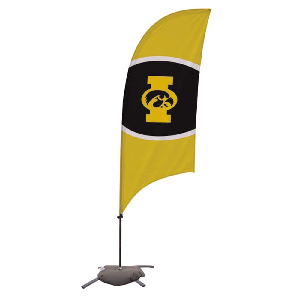 Victory Corps - Iowa Hawkeyes 7.5' Razor Feather Stake Flag with Base - Multicolor