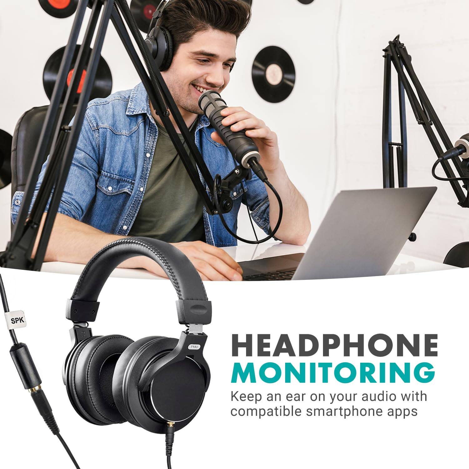 HEADPHONE MONITORING  
Keep an ear on your audio with compatible smartphone apps