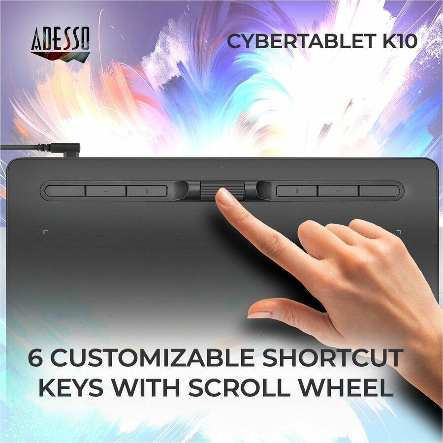 ADESSO CYBERTABLET K10

6 CUSTOMIZABLE SHORTCUT KEYS WITH SCROLL WHEEL