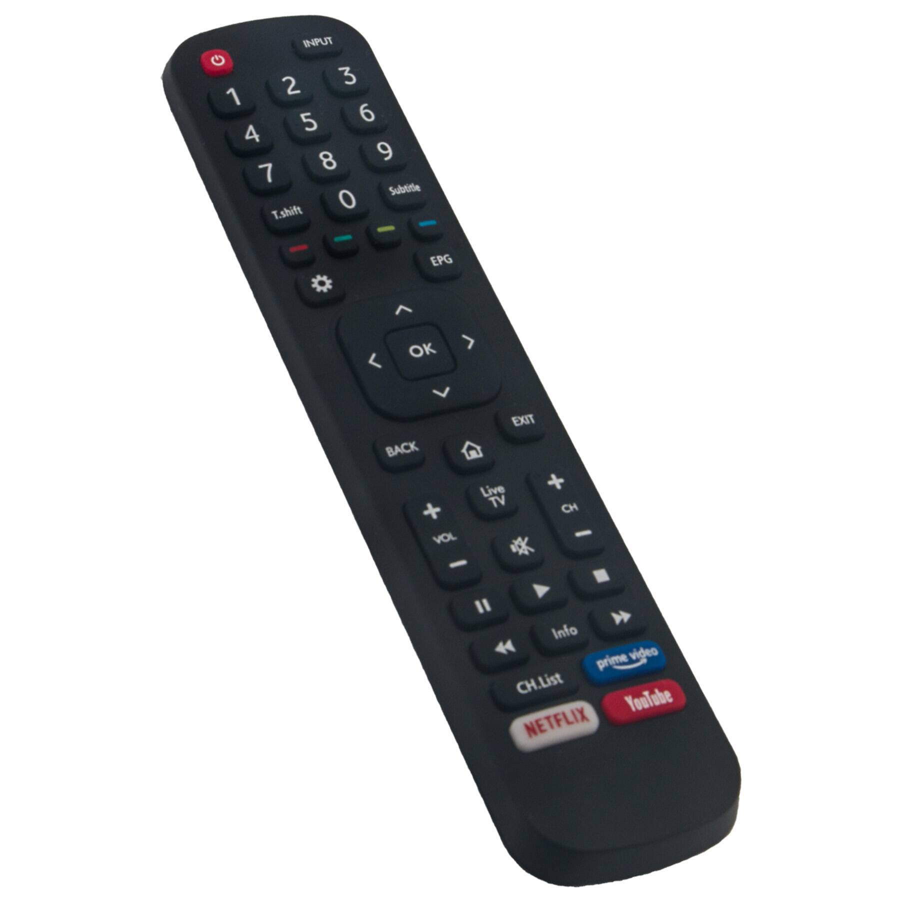 INPUT  
1 2 3 4 5 6 7 8 9 0  
T.shift  
EPG  
OK  
EXIT  
BACK  
Live TV  
CH +  
VOL +  
CH.List  
Info  
prime video  
NETFLIX  
YouTube