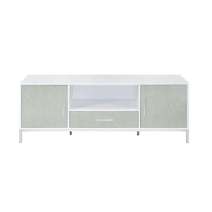 Front. TinyHomie - Mirage - TV Cabinet - White - White.