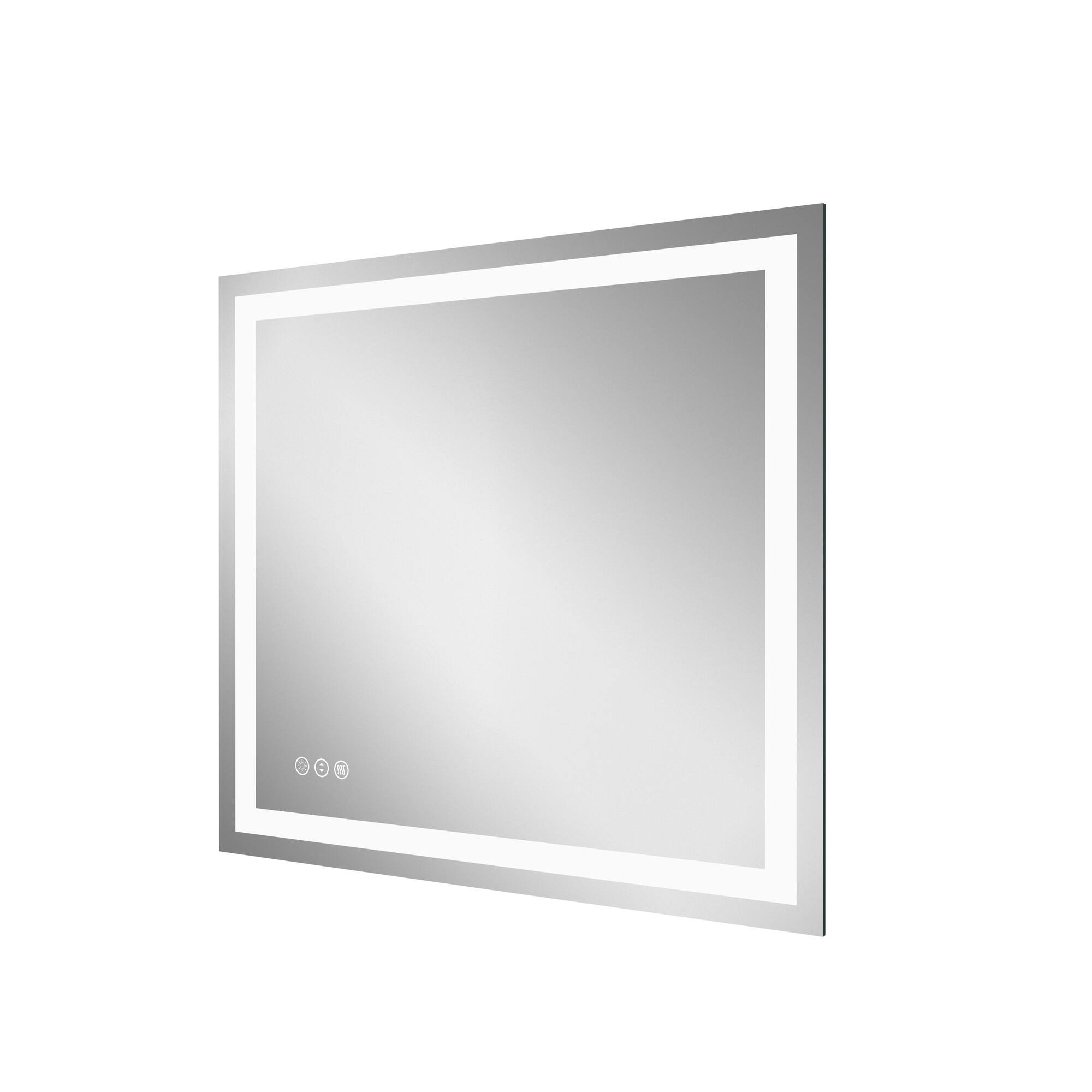 Alt View 2. Boyel Living - 36 in W x 40 in L Rectangular Frameless Wall Bathroom Vanity Mirror with Front and Backlit and Anti Fog.