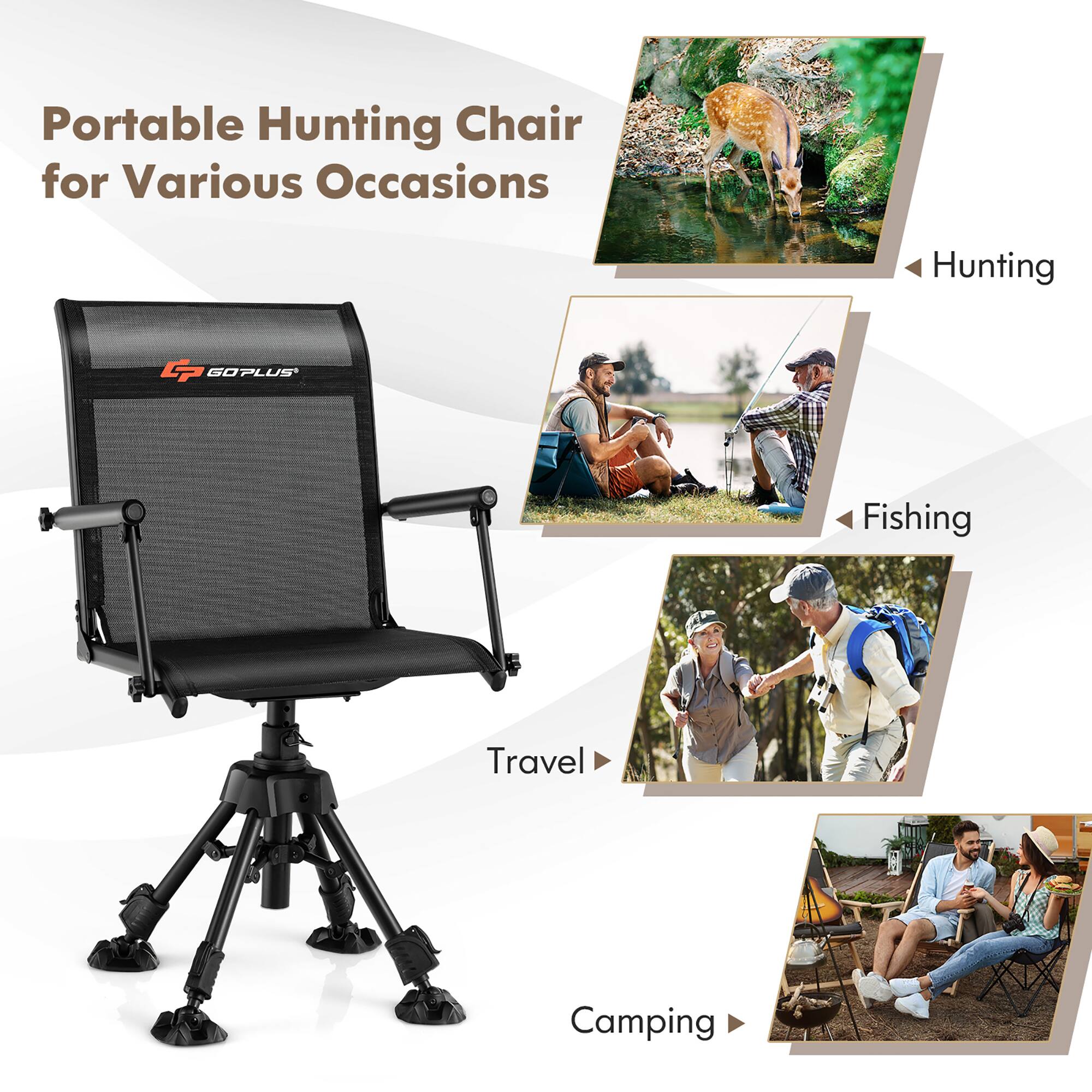 Portable Hunting Chair for Various Occasions

- Hunting
- Fishing
- Travel
- Camping