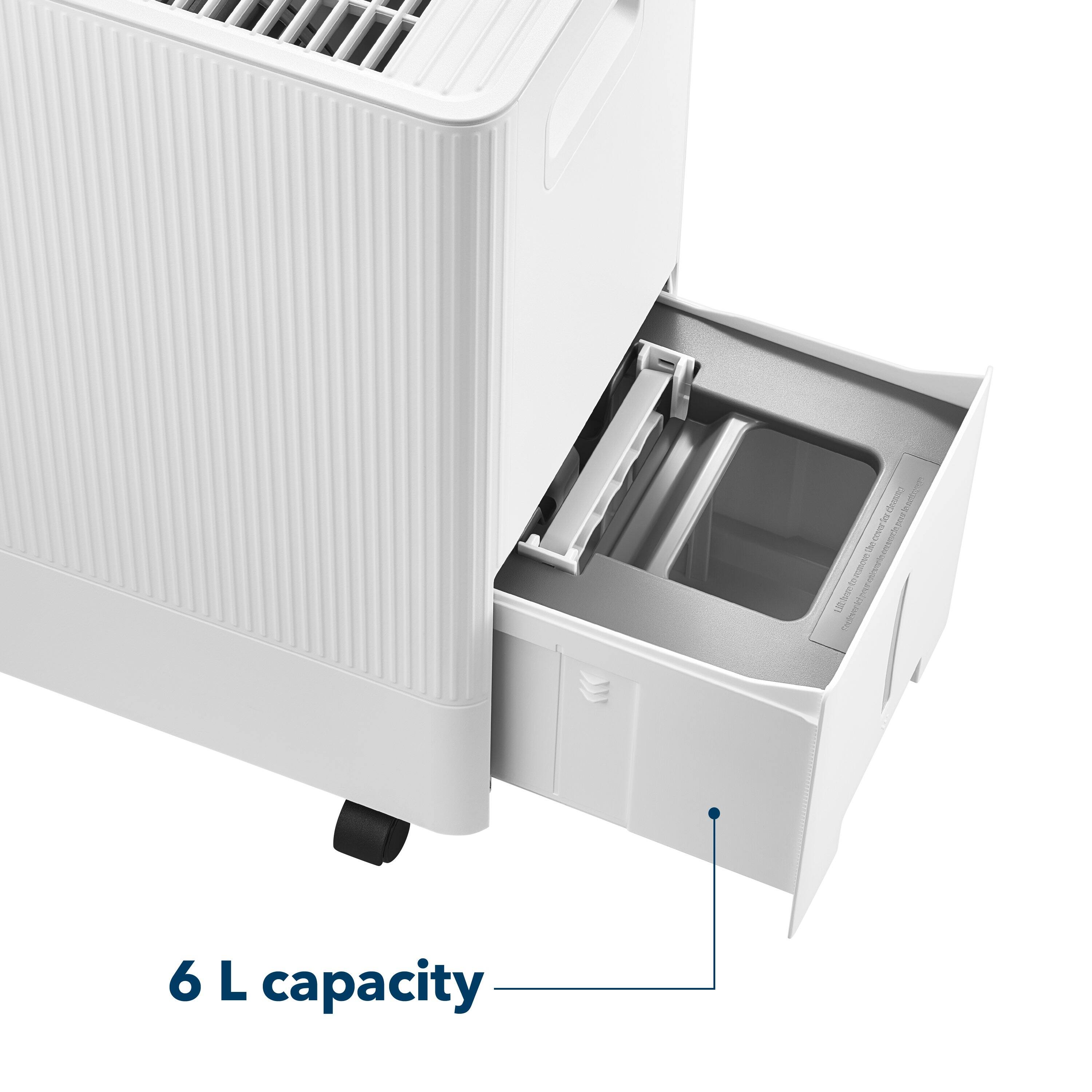 Alt View 12. Insignia™ - 3,000 Sq. Ft. 50-Pint Portable Dehumidifier with 6.34 qt Bucket Capacity and ENERGY STAR Certification - White.