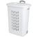 Front. Sterilite - Sterilite White Laundry Hamper With Lift-Top, Wheels, And Pull Handle, 18 Pack - White.
