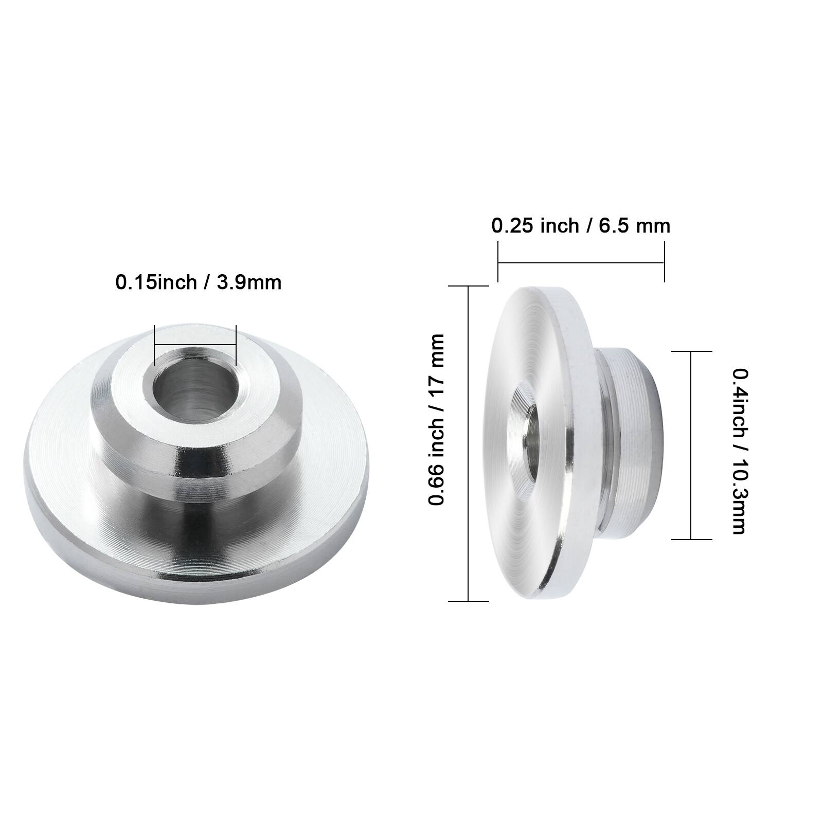 0.25 inch / 6.5 mm  
0.15 inch / 3.9 mm  
0.66 inch / 17 mm  
0.4 inch / 10.3 mm