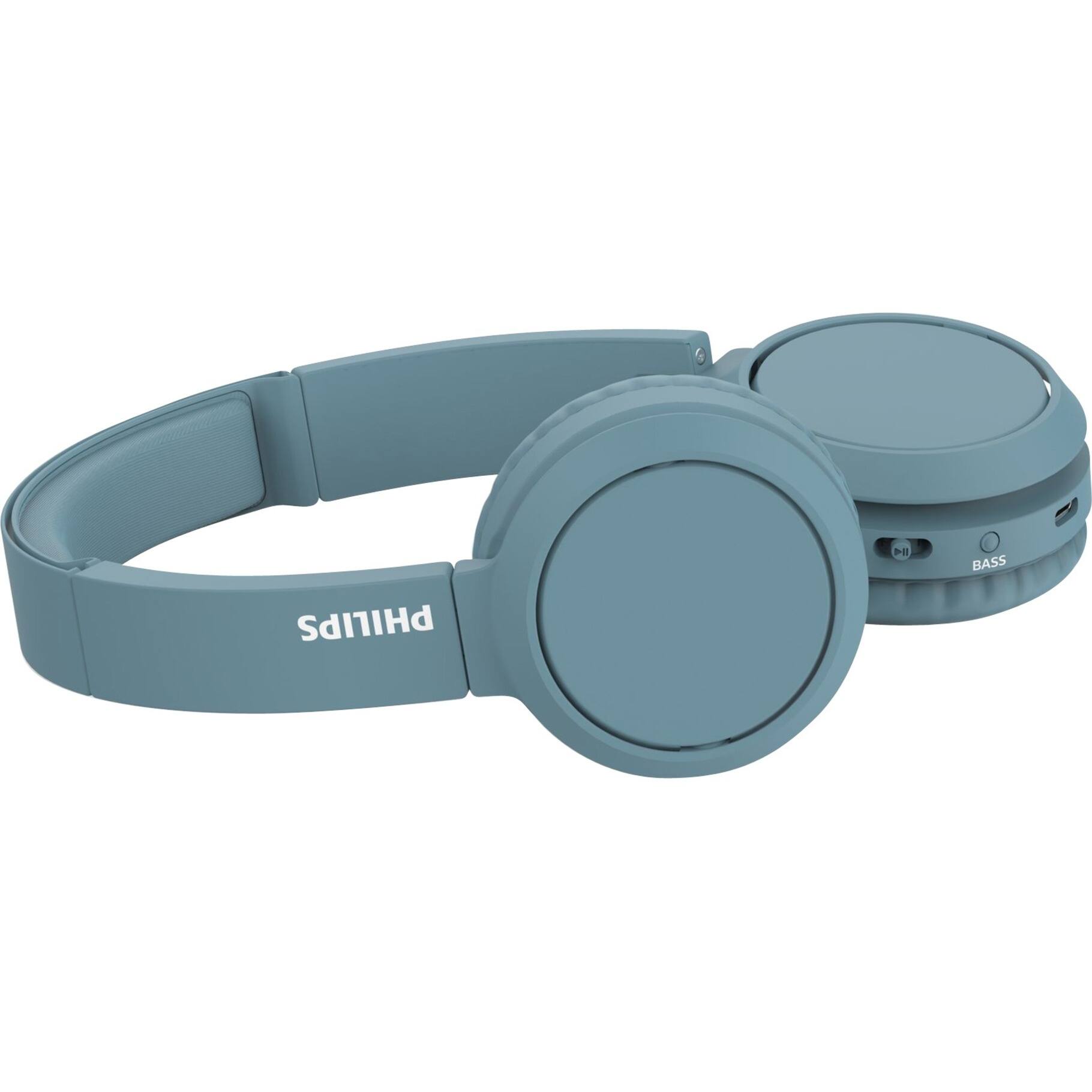 Alt View 16. Philips - TAH4205BL Wireless Over-the-head Headphones - Blue.