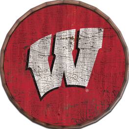 Fan Creations - Wisconsin Badgers 24" Cracked Color Barrel Top Sign - Multicolor