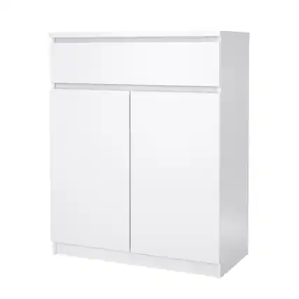 Front. Tvilum - Scottsdale 1 Drawer, 2 Door Sideboard High Gloss - White.