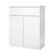 Front. Tvilum - Scottsdale 1 Drawer, 2 Door Sideboard High Gloss - White.