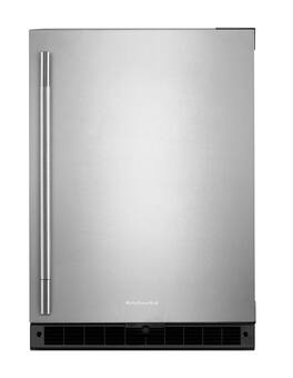 KitchenAid - 5.0 Cu. Ft. Undercounter Refrigerator - Black Cabinet/Stainless Steel Doors