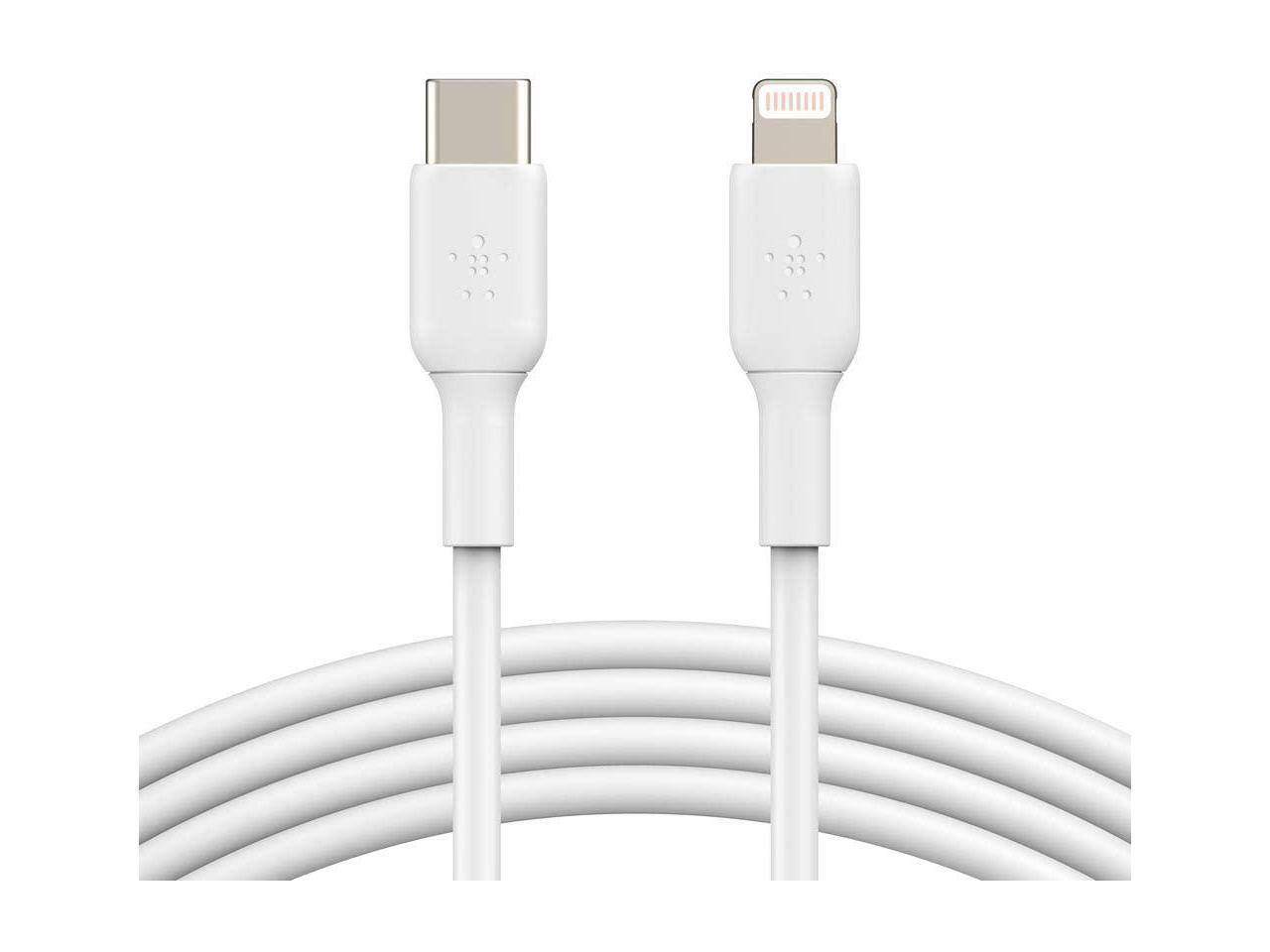 Alt View 8. Belkin - BELKIN CAA003bt1MWH White BOOST CHARGE USB-C Cable with Lightning Connector.