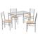 Alt View 17. Costway - 5 Piece Dining Set Table and 4 Chairs Glass Top Kitchen Breakfast Furniture Brown - Brown and Silver.