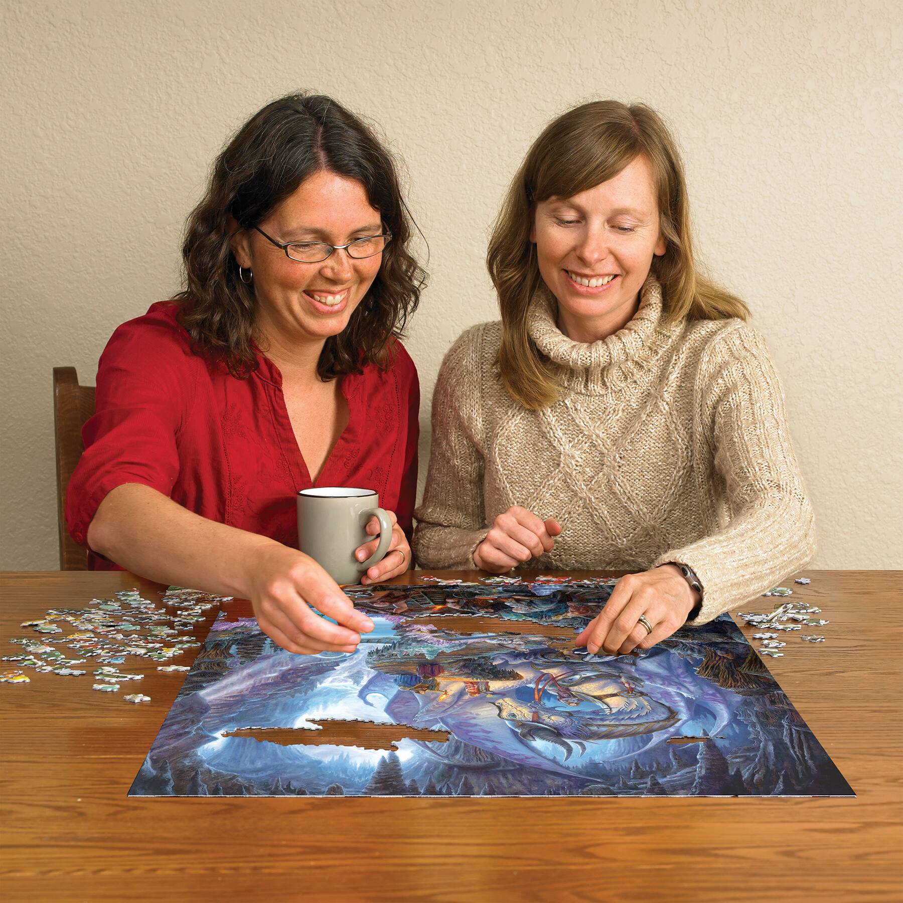 Alt View 1. Outset Media - Outset Media: Cobble Hill 1000 Piece Puzzle: Dragonforge - Reference Poster Included.