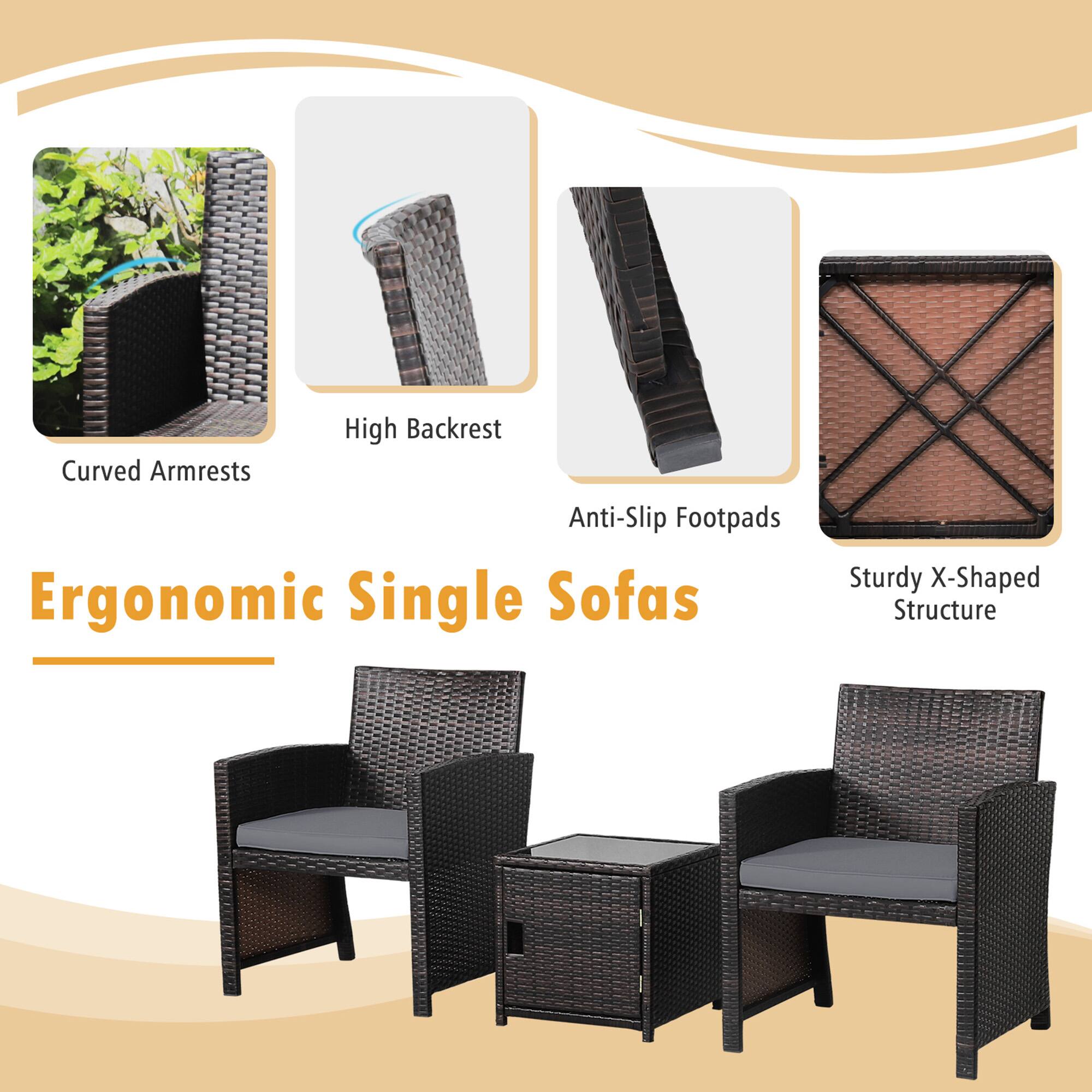 - Curved Armrests
- High Backrest
- Anti-Slip Footpads
- Sturdy X-Shaped Structure

Ergonomic Single Sofas