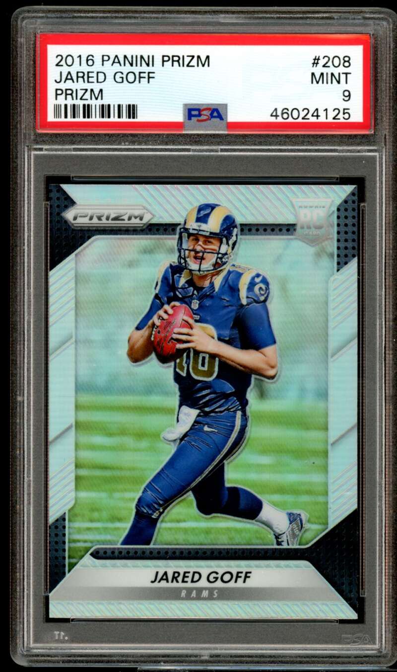 Jared Goff Rookie Card 2016 Panini Prizm Prizm #208 PSA 9
